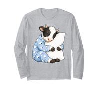 Mucca Che Dorme in Pigiama Carino Sonno Maglia a Manica