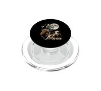 Mucca che ulula alla luna Vintage anni '90 Retro Farm Country PopSockets PopGrip per MagSafe