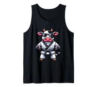 Mucca Con Kimono Da Karate E Occhiali Canotta