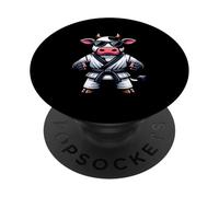 Mucca Con Kimono Da Karate E Occhiali PopSockets PopGrip Adesivo