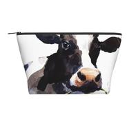Mucca Con Un Fiore Margherita, Borsa da toilette Borsa per trucco Borsa per cosmetici Borsa da toilette da viaggio portatile