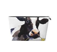 Mucca Con Un Fiore Margherita, Borsa da toilette Borsa per trucco Borsa per cosmetici Borsa da toilette da viaggio portatile