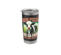 Mucca | Contadino | Vaccheria | Ho Da Fare Con Le Mie Mucche Bicchiere termico in acciaio inox doppia parete