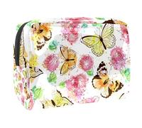 Mucca contro un pascolo Viaggio Makeup Bag PVC Cosmetic Bag Toiletry Bag per donne e ragazze, Multicolore 5., 18.5x7.5x13cm/7.3x3x5.1in