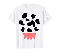 Mucca costume mammella macchie di mucca carnevale animale Maglietta
