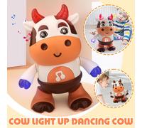 Mucca danzante luminosa per un divertimento attivo, nuovo giocattolo musicale da