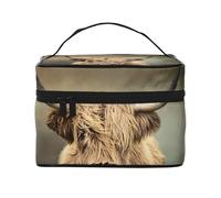 Mucca dell'altopiano, Borsa per il trucco Borsa per cosmetici Borsa da viaggio portatile da viaggio Astuccio per matite