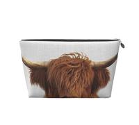 Mucca dell'altopiano colorata, Borsa da toilette Borsa per trucco Borsa per cosmetici Borsa da toilette da viaggio portatile