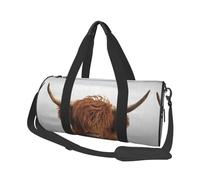 Mucca dell'altopiano colorata, Borsone da viaggio di grande capacità Borsa rotonda Borsa da viaggio sportiva Borsa da viaggio Borsa da fitness