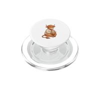 Mucca delle Highland con Cardigan e Cesto PopSockets PopGrip per MagSafe