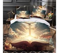 mucca delle Highlands copripiumino Set di Biancheria da Letto 3 Pezzi microfibra stampa 3D con federe per cuscini incluso federe pastorale Set Di Copripiumino for adulti e coppie King（220x240cm）