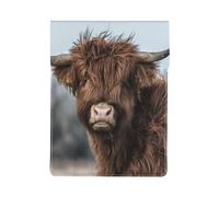 Mucca delle Highlands, fauna selvatica scozzese, Custodia per laptop in pelle PU, borsa per notebook, custodia per laptop, custodia per tablet