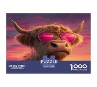 Mucca delle Highlands pop art Puzzle 1000 Pezzi Per Adulti E Bambini | Gioco Di Sfida Intellettuale Puzzle 52x38cm/1000pcs
