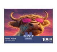 Mucca delle Highlands pop art Puzzle 1000 Pezzi Per Adulti, Puzzle Impossibile 1000 Pezzi Gioco Di Sfida Intellettuale Puzzle 38x26cm/1000pcs