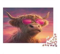 Mucca delle Highlands pop art Puzzle 1000 Pezzi Per Adulti, Puzzle Impossibile 1000 Pezzi Gioco Di Sfida Intellettuale Puzzle 70x50cm/1000pcs