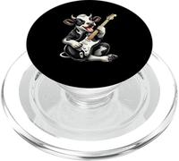 Mucca divertente che suona la chitarra elettrica animale musica amante della mucca PopSockets PopGrip per MagSafe