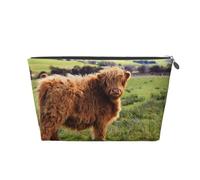 Mucca divertente dell'altopiano, Borsa da toilette Borsa per trucco Borsa per cosmetici Borsa da toilette da viaggio portatile