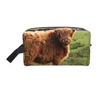 Mucca divertente dell'altopiano, Borsa per il trucco Borsa per cosmetici Borsa da viaggio portatile da viaggio Borsa per trucco Organizer