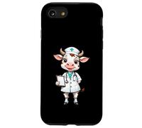 Mucca Dottoressa - Personaggio Cartoon con Cartella Clinica Custodia per iPhone SE (2020) / 7 / 8