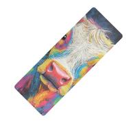 Mucca estetica contemporanea stampata non tossica yoga mat chimico libero Per yoga caldo, gomma naturale antiscivolo, con borsa da yoga per tappetino tapete para ejercicio 71x26 pollici