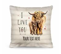Mucca Famiglia Coppia - i Love You - 26cm x - Personalizzato Puntaspilli- Mamma