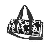 Mucca in bianco e nero, Borsone da viaggio di grande capacità Borsa rotonda Borsa da viaggio sportiva Borsa da viaggio Borsa da fitness