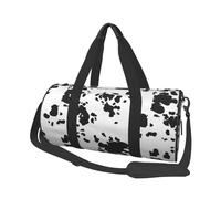 Mucca In Bianco E Nero Macchie Modello Animale Fattoria, Borsone da viaggio di grande capacità Borsa rotonda Borsa da viaggio sportiva Borsa da viaggio Borsa da fitness