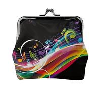 Mucca In Bianco E Nero Stampato Moneta Borsa Per Le Donne Del Raccoglitore Della Borsa Dell'unità di elaborazione Del Sacchetto Del Cambiamento Del Sacchetto, Musica colorata., Taglia unica, Vintage