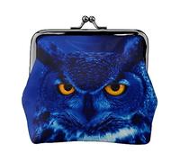 Mucca In Bianco E Nero Stampato Moneta Borsa Per Le Donne Del Raccoglitore Della Borsa Dell'unità di elaborazione Del Sacchetto Del Cambiamento Del Sacchetto, Gufo blu., Taglia unica, Vintage