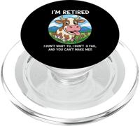 Mucca in pensione I'm Done You Can't Make Me Funny Humor PopSockets PopGrip per MagSafe