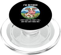Mucca in pensione I'm Done You Can't Make Me Funny Humor PopSockets PopGrip per MagSafe