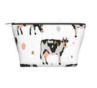 Mucca Macchiata Di Latte Mucca Nera, Borsa da toilette Borsa per trucco Borsa per cosmetici Borsa da toilette da viaggio portatile