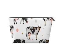 Mucca Macchiata Di Latte Mucca Nera, Borsa da toilette Borsa per trucco Borsa per cosmetici Borsa da toilette da viaggio portatile