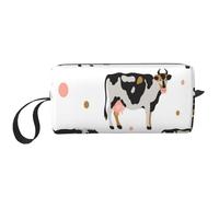 Mucca Macchiata Di Latte Mucca Nera, Borsa per il trucco Borsa per cosmetici Borsa da toilette da viaggio portatile Borsa per trucco Organizer
