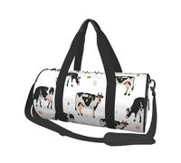 Mucca Macchiata Di Latte Mucca Nera, Borsone da viaggio di grande capacità Borsa rotonda Borsa da viaggio sportiva Borsa da viaggio Borsa da fitness