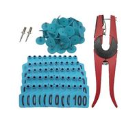 Mucca Marche | Etichettatura animali da fattoria,Marche numerate 001-100 Con Applicatore Per Pecore Allevamento Atteggiamento Monitoraggio