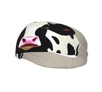 Mucca Nero Spot Print Leggero Sport Sweatband Per Uomini Donne Elasticizzato Per Palestra Basket Yoga
