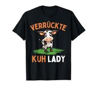 Mucca PAZZA LADY - Divertente contadina agricoltore mucche Maglietta