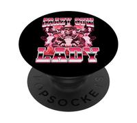 Mucca pazza signora mucca agricoltore mucca agricoltore allevamento bestiame lattiero-caseario PopSockets PopGrip Adesivo