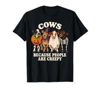 Mucca perché Le Persone Sono inquietanti Divertente Halloween Maglietta