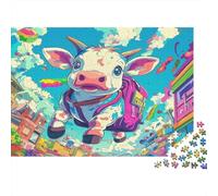 mucca Puzzle Impossibili 1000 Pezzi Città colorata Decorazione Per La Casa. Rilassamento E Intelligence Per Adulti E Ragazzi Da 14 Anni 1000pcs (75x50cm)