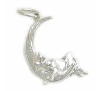 Mucca saltò sulla luna charm in argento sterling .925 x 1 Filastrocca