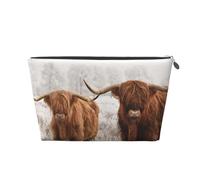 Mucca scozzese, Borsa da toilette Borsa per trucco Borsa per cosmetici Borsa da toilette da viaggio portatile