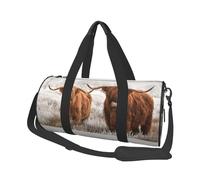 Mucca scozzese, Borsone da viaggio di grande capacità Borsa rotonda Borsa da viaggio sportiva Borsa da viaggio Borsa da fitness