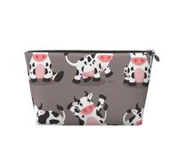 Mucca simpatico cartone animato stampato, Borsa da toilette Borsa per trucco Borsa per cosmetici Borsa da toilette da viaggio portatile