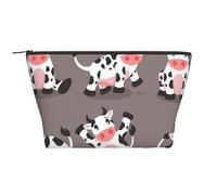 Mucca simpatico cartone animato stampato, Borsa da toilette Borsa per trucco Borsa per cosmetici Borsa da toilette da viaggio portatile