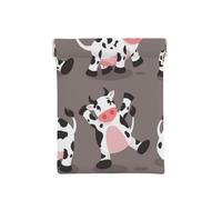Mucca simpatico cartone animato stampato, Spremere il portafoglio superiore da donna Borsa portaoggetti Piccola portamonete Portamonete