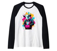 Mucca Streetwear Graffiti | Animale Hip Hop Maglia con Maniche Raglan