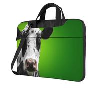 Mucca Sulla Borsa Del Computer Portatile Verde Caso Del Computer 15.6 Pollice Borse Imbottito Del Manicotto Della Copertura