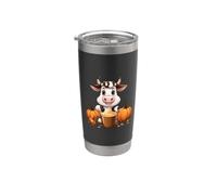 Mucca Zucca Spice Latte Autunno Ringraziamento Halloween Bicchiere termico in acciaio inox doppia parete